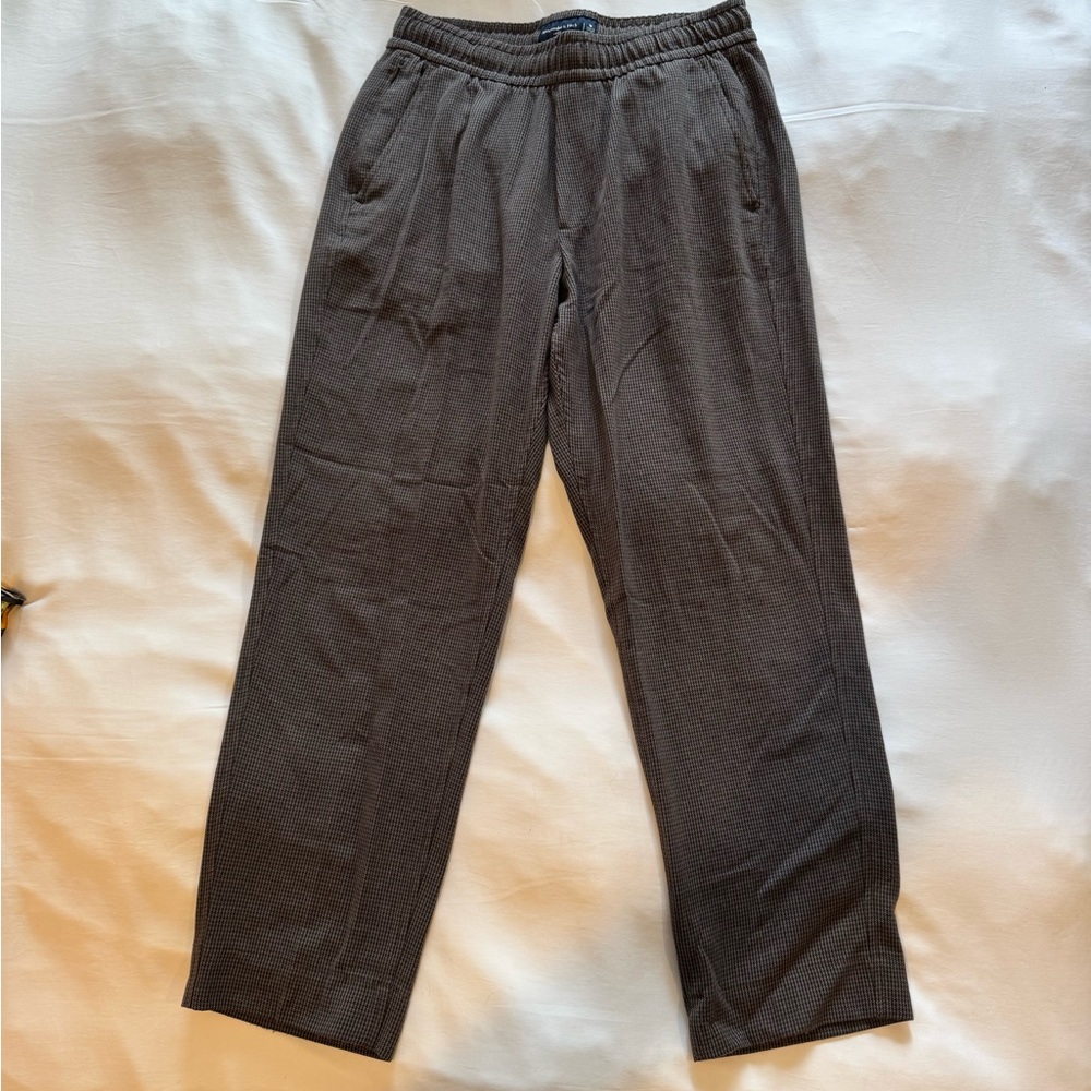 Abercrombie & Fitch Brown Textured Loose Pull-On Pants (M)